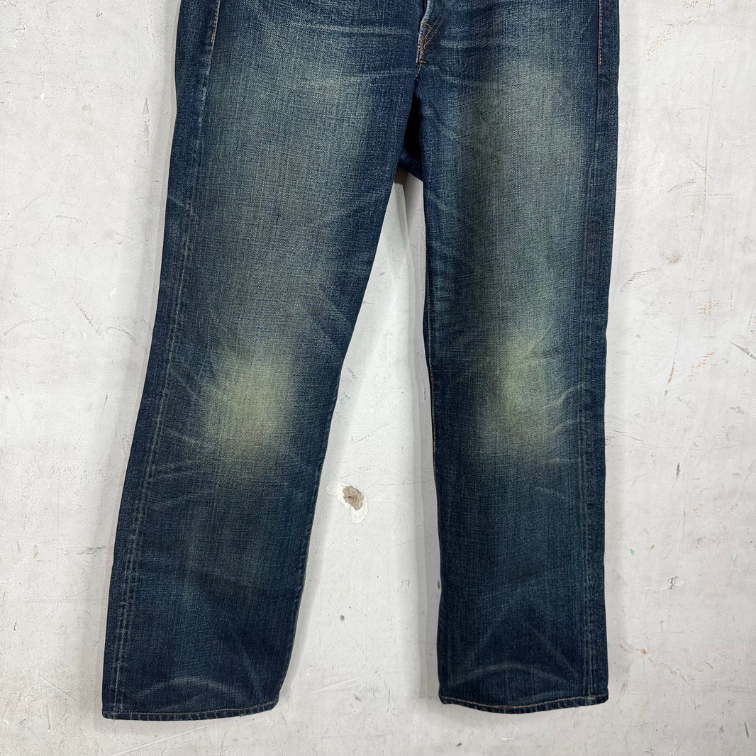 RRL Dark Wash  Whiskered Straight Jeans