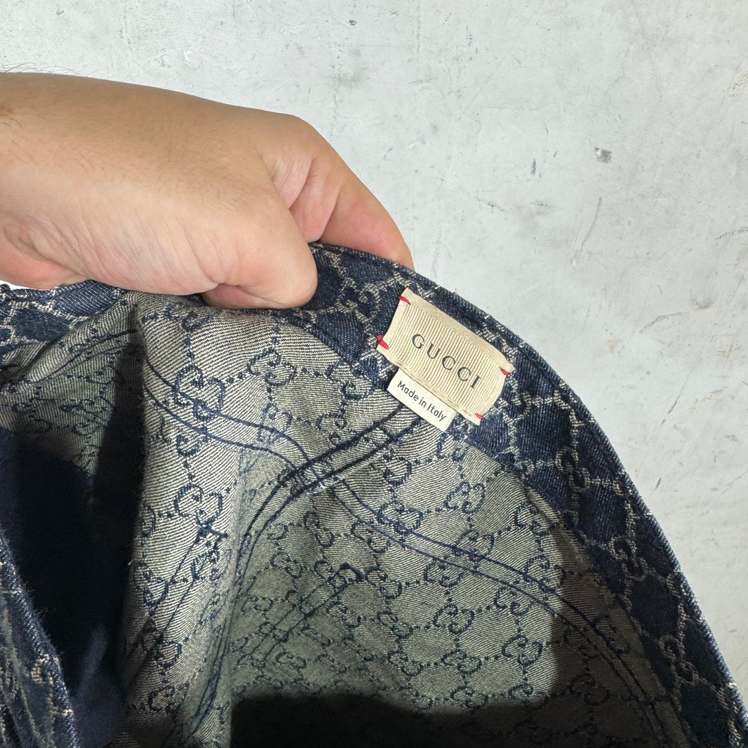 Gucci Monogram Leather Emblem Jeans