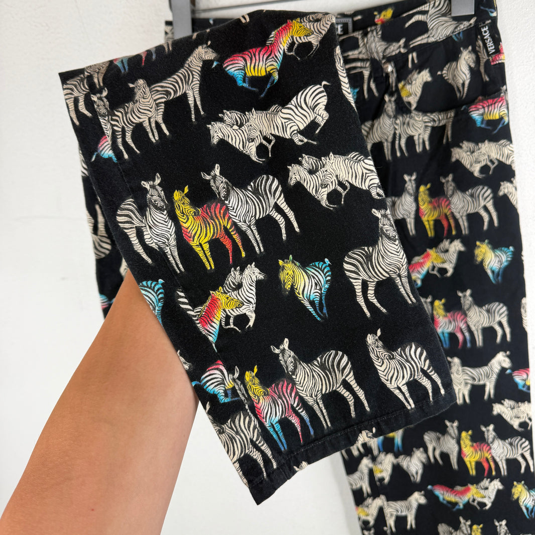 Versace AOP Zebra Jeans