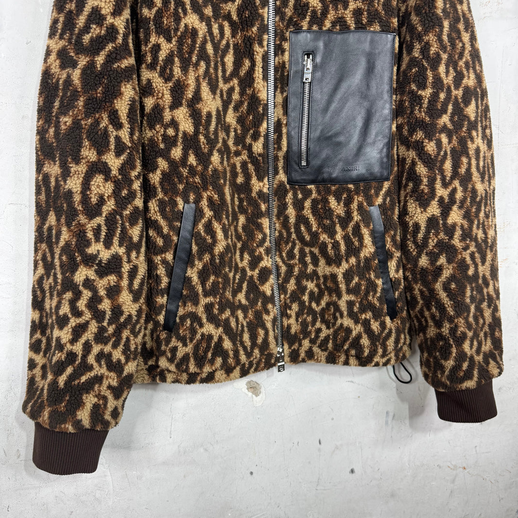 Amiri Leopard Fleece Jacket
