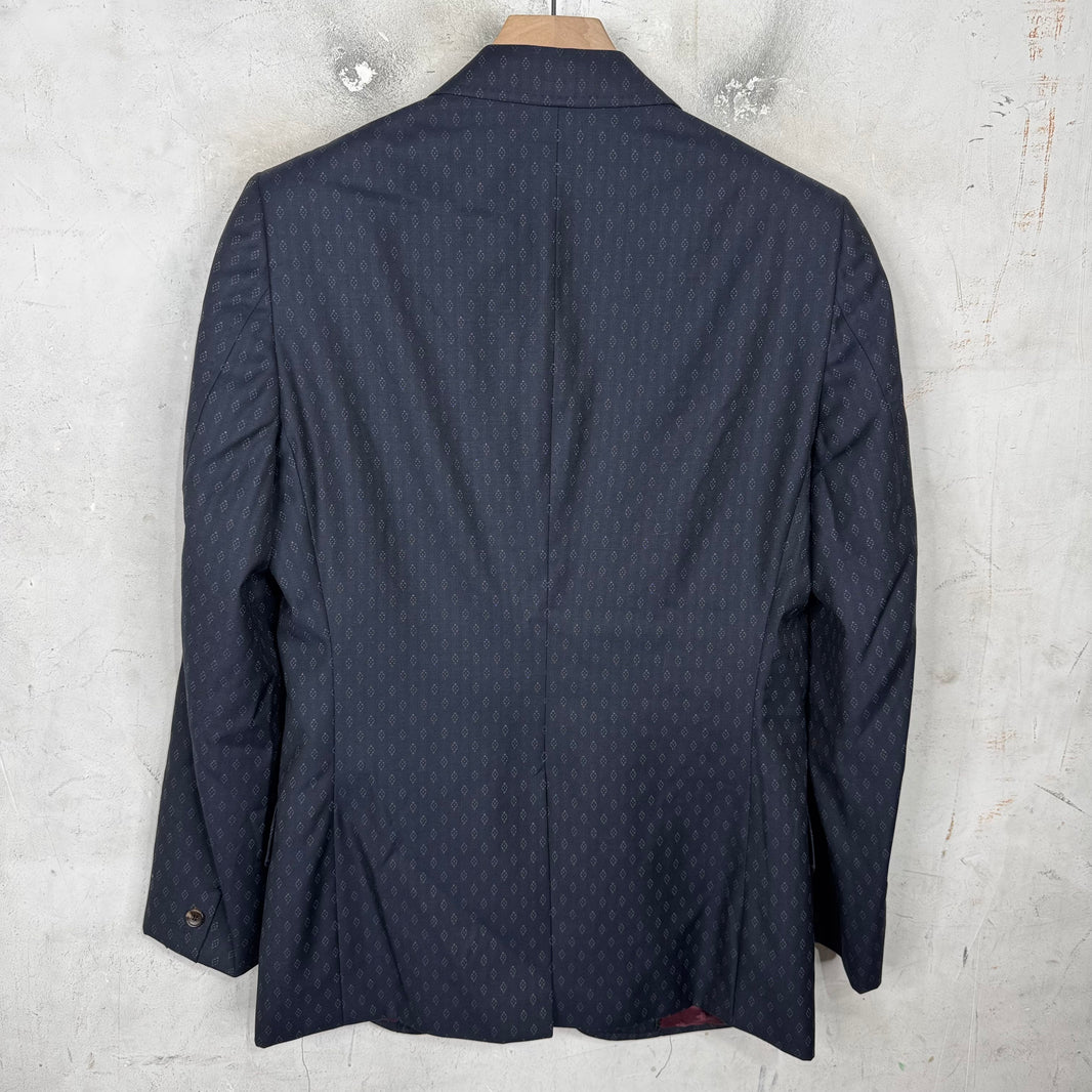 Gucci Diamond Weave Navy 2 Piece Suit Set