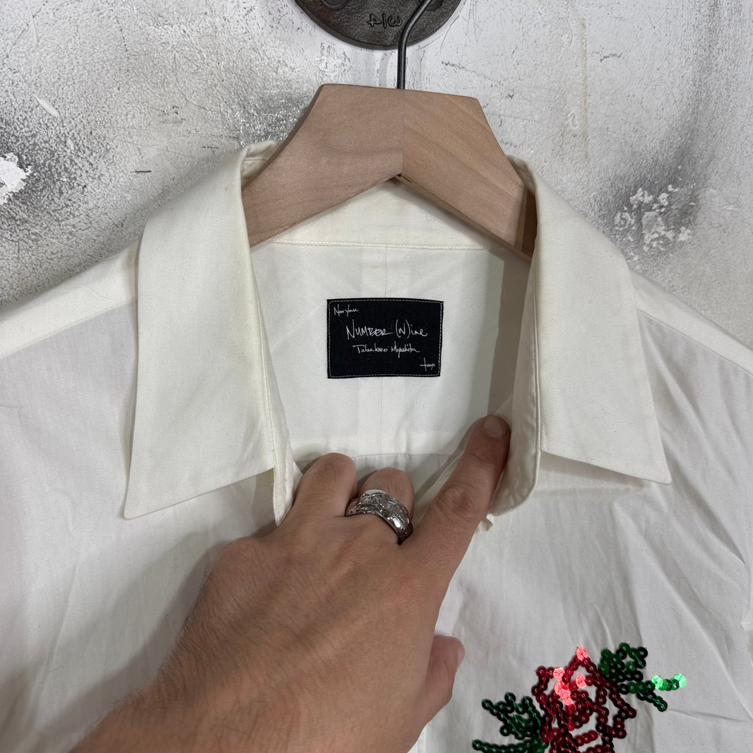Number Nine Sequined Rose Shirt