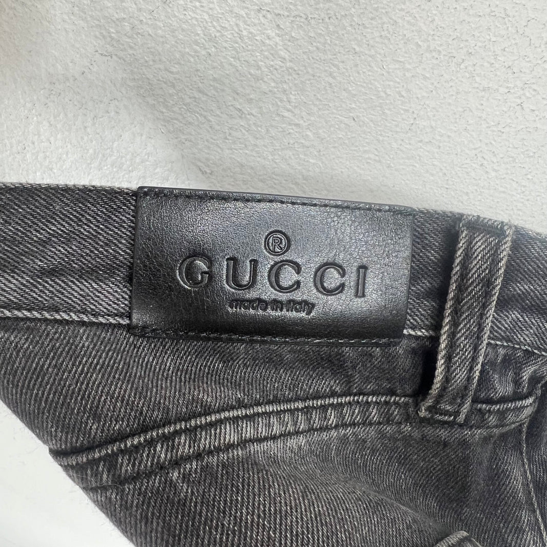 Gucci Sample Black Horsebit Jeans