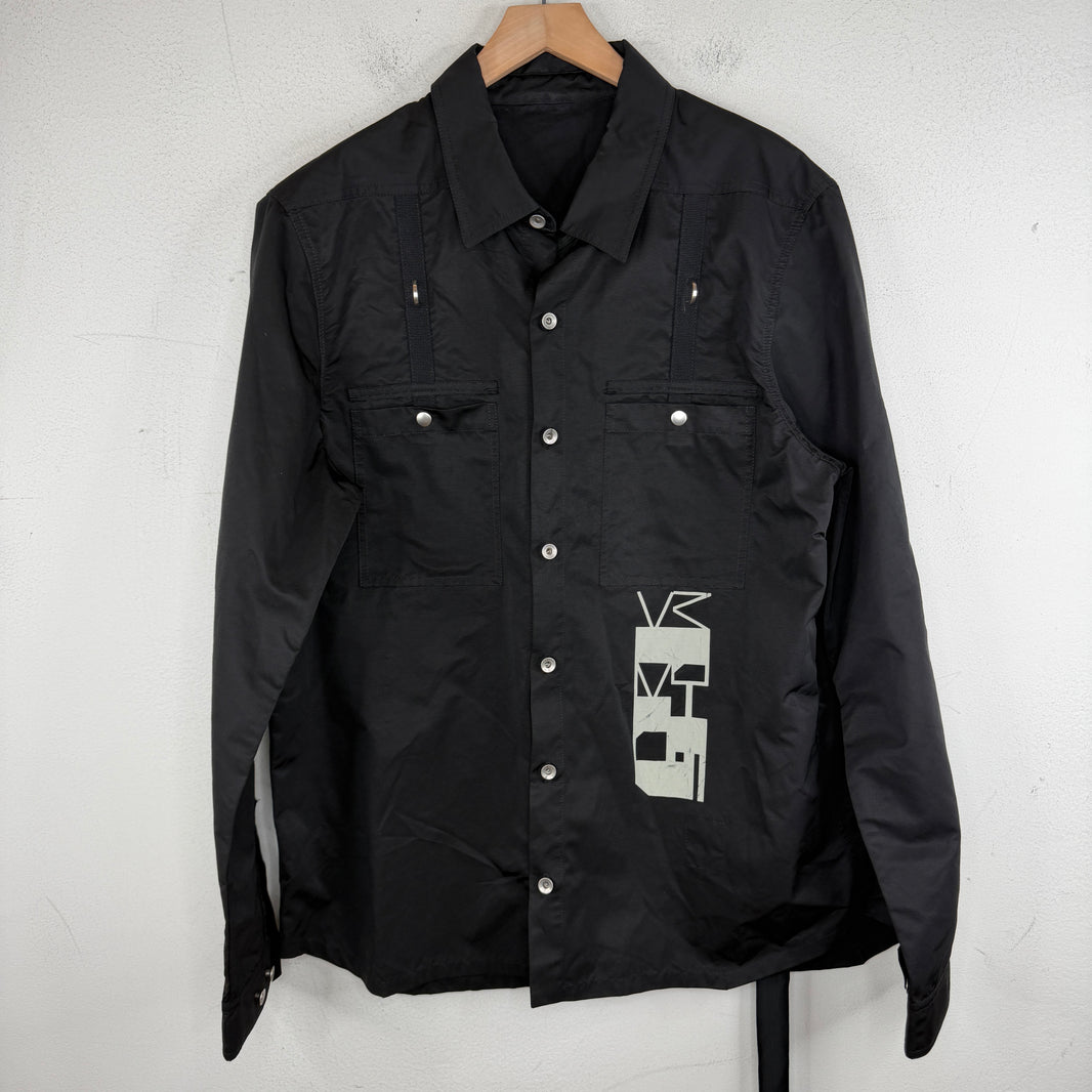 DRKSHDW Nylon Cargo Front Logo Button Up LS Shirt