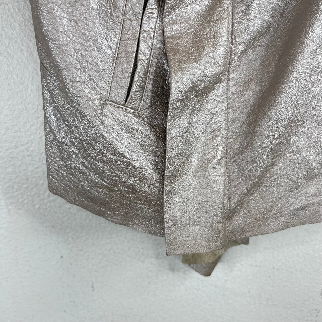 Rick Owens Silver Leather Vest