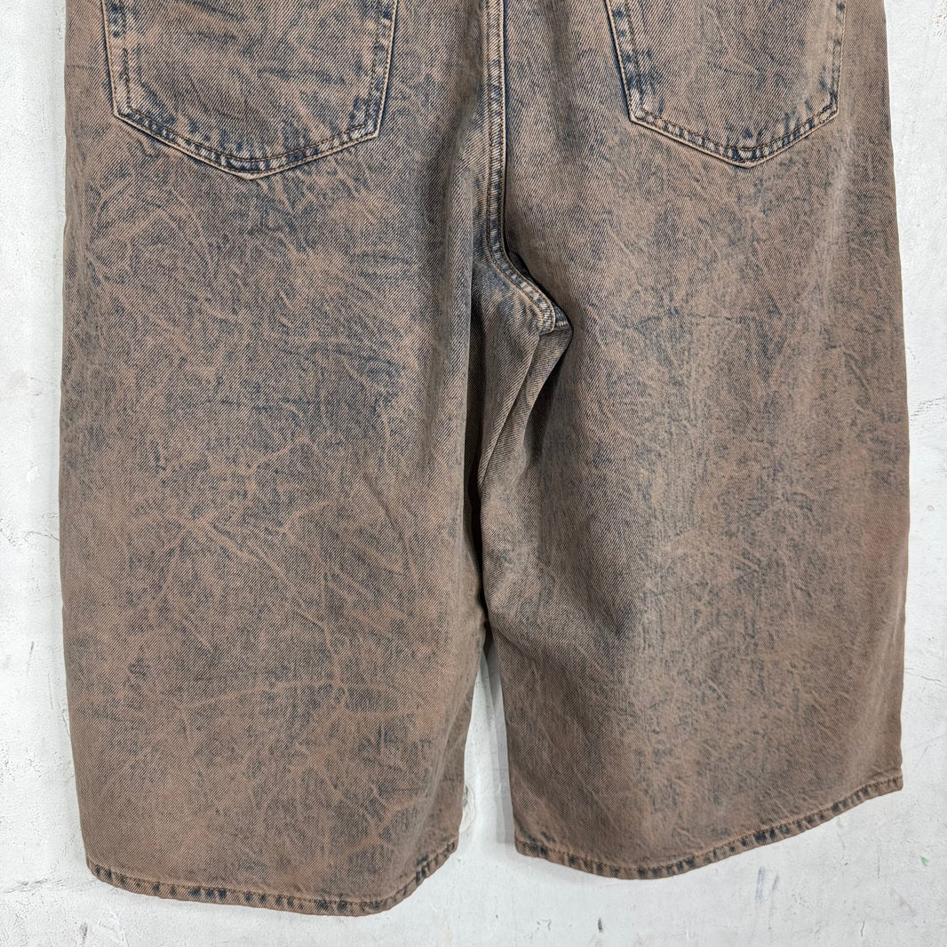 Acne Studios Muddy Dyed Long Denim Shorts