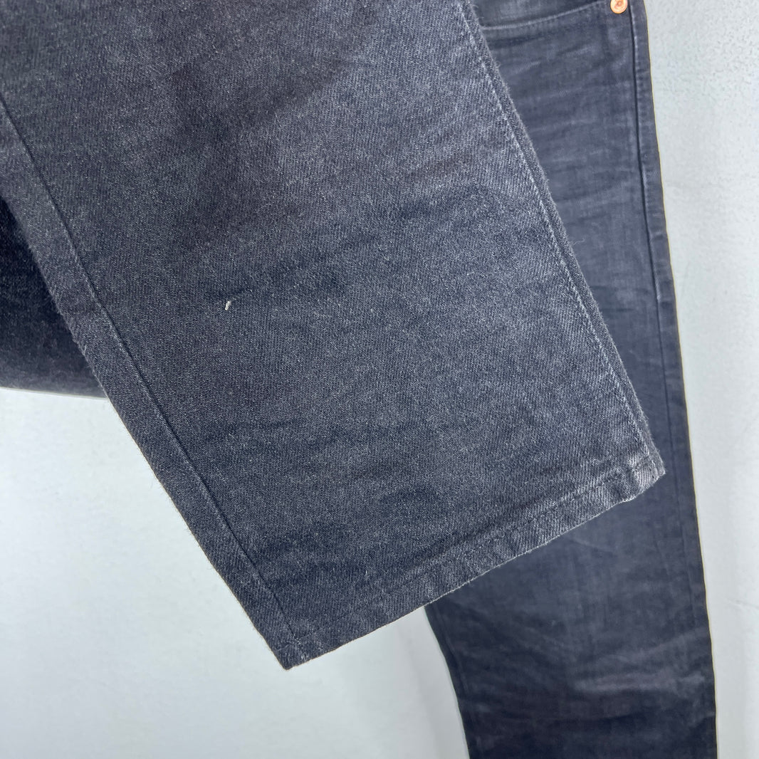 RRL Black Slim Fit Denim Jeans