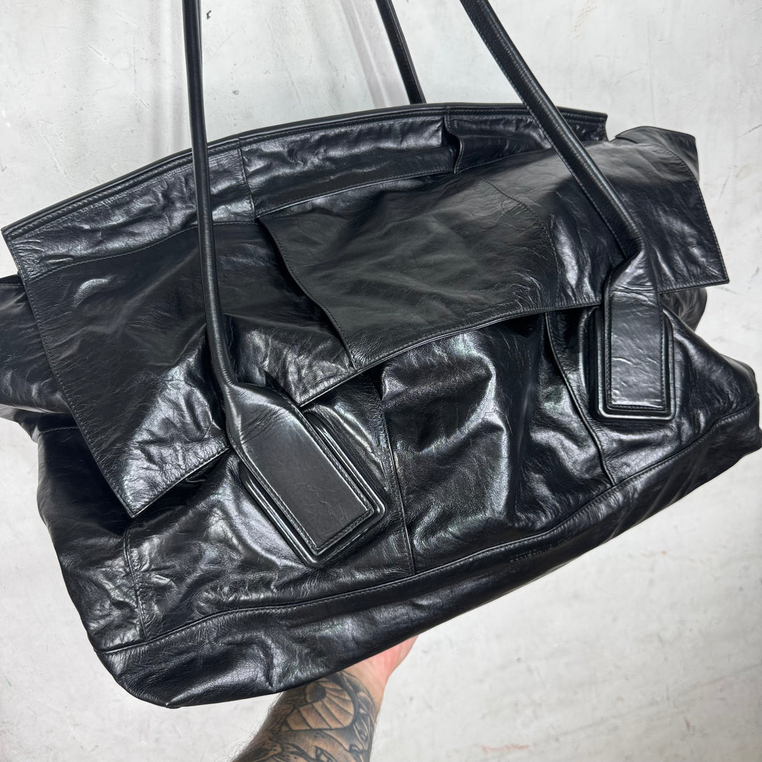 Bottega Veneta Black Arco Intrecciato Weekender Bag