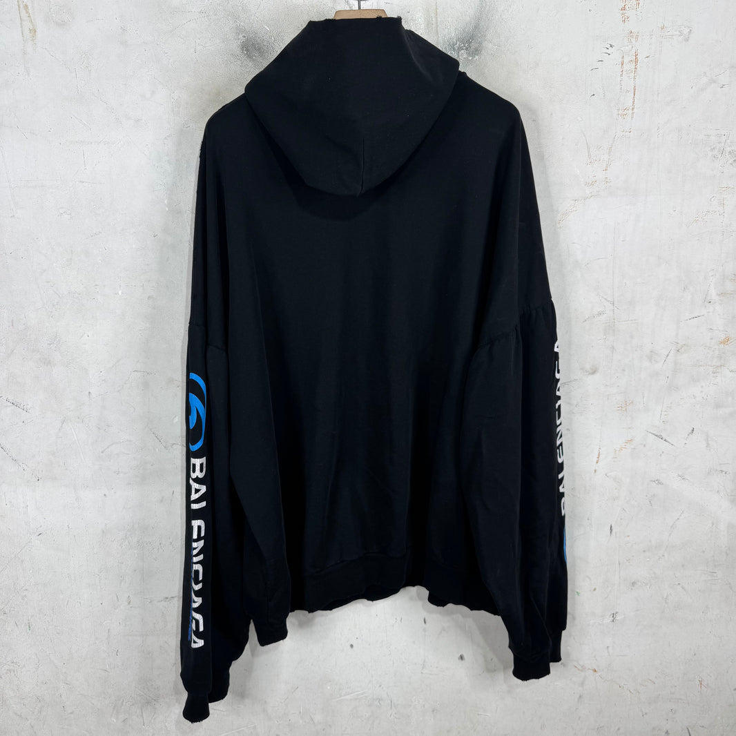 Balenciaga Black Surfer Logo Hoodie