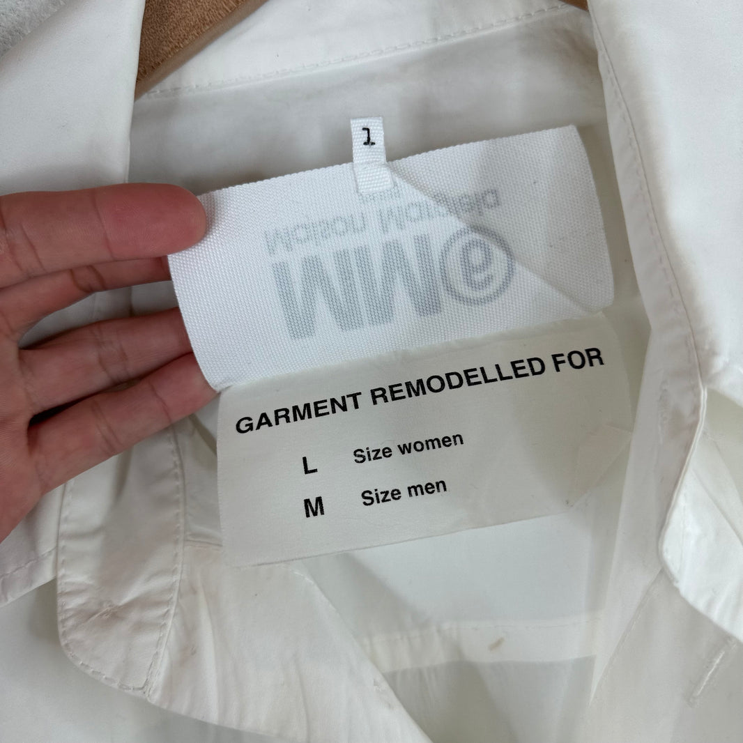 MM6 Oversized White Button Up Shirt