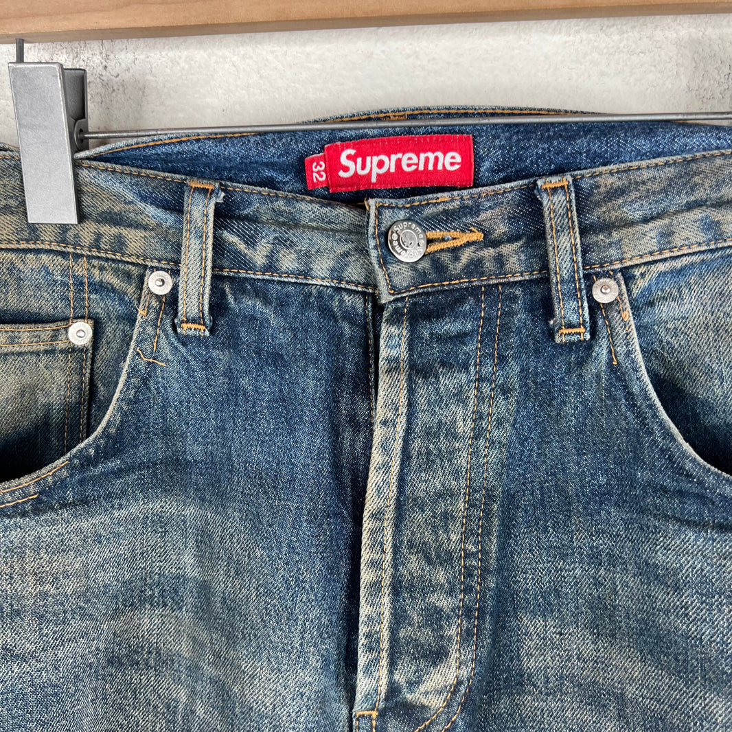 Supreme Mud Wash Selvedge Jeans
