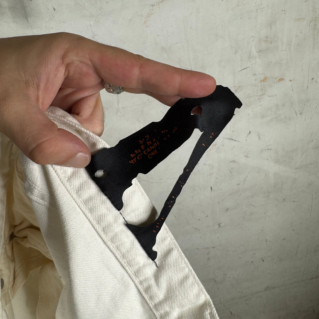 VLONE White Runway Zip Flared Jeans