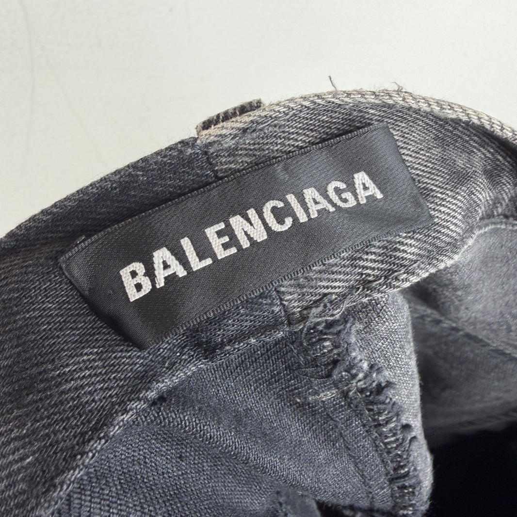 Balenciaga 50/50 Embroidered Logo Shorts