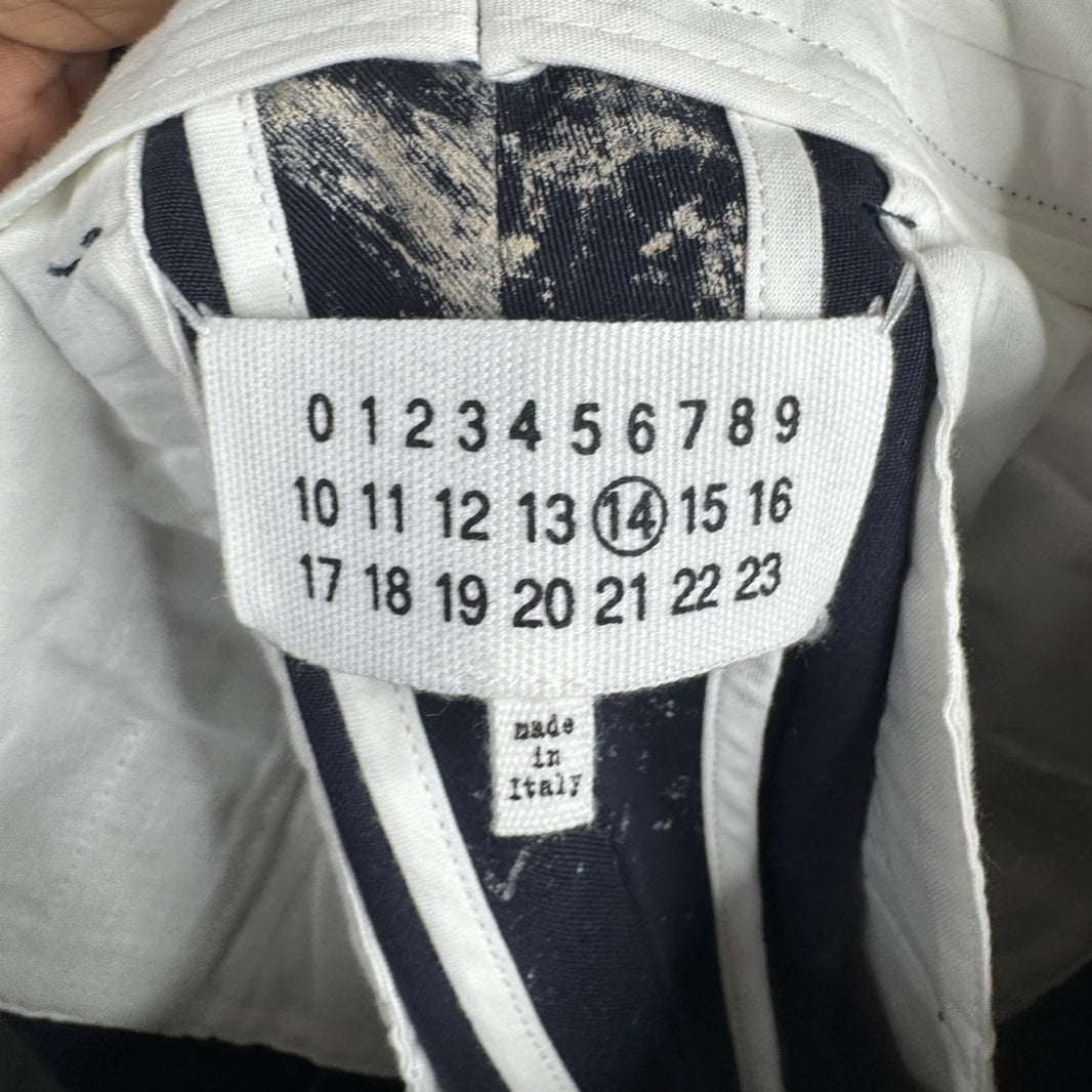 Maison Margiela Mudded Navy Trousers