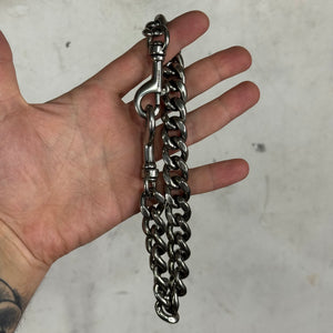 Balenciaga Silver Tone Wallet Chain