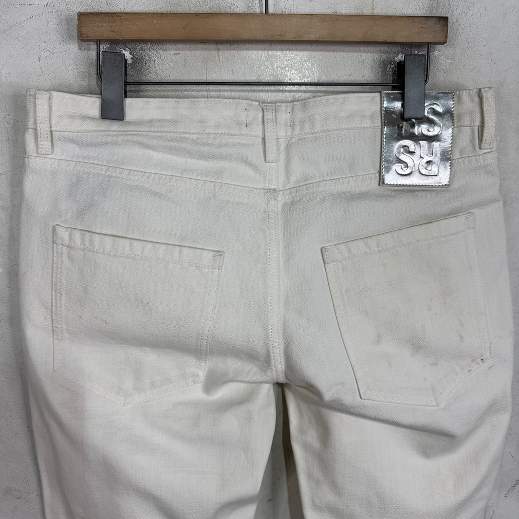 Raf Simons White TRNSFRM Strap Jeans