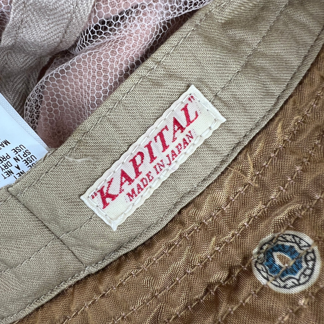 Kapital Brown Nylon Printed Bucket Hat
