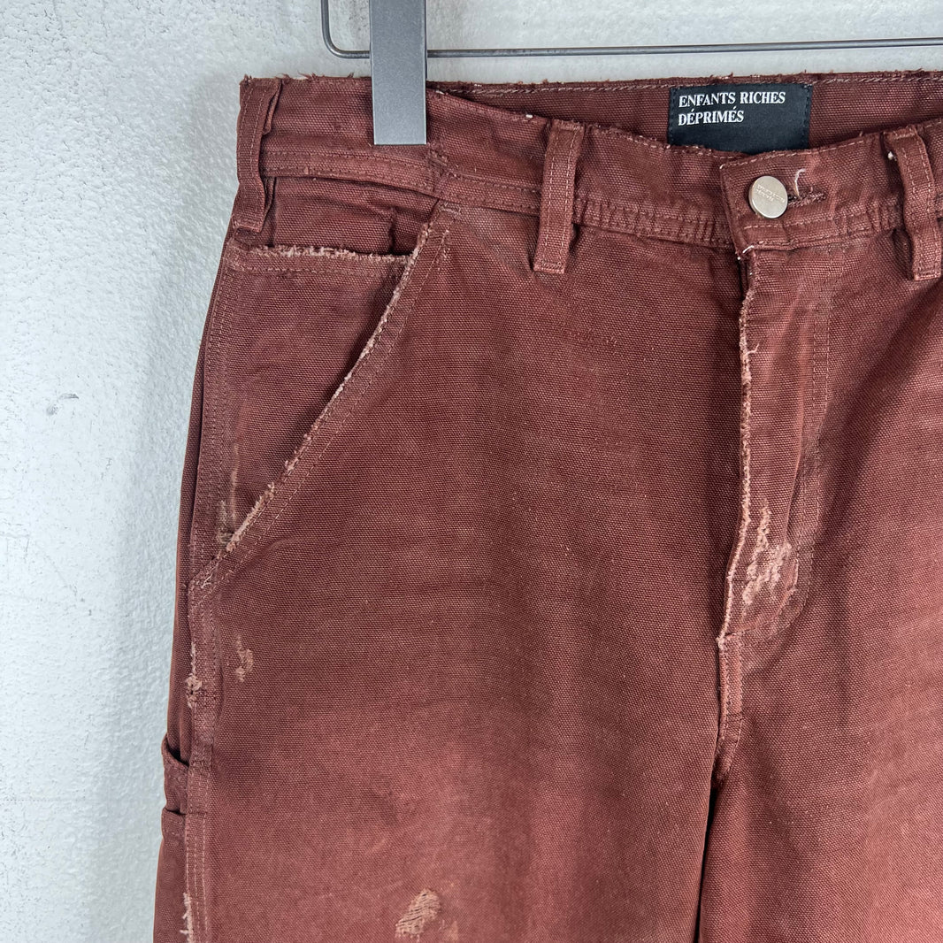 ERD Red Distressed Carpenter Pants