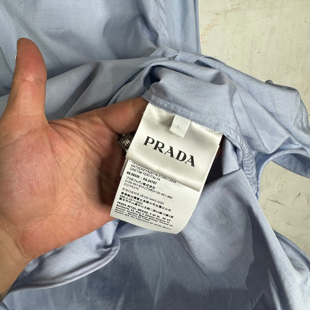 Prada Runway Light Blue Wired Shirt