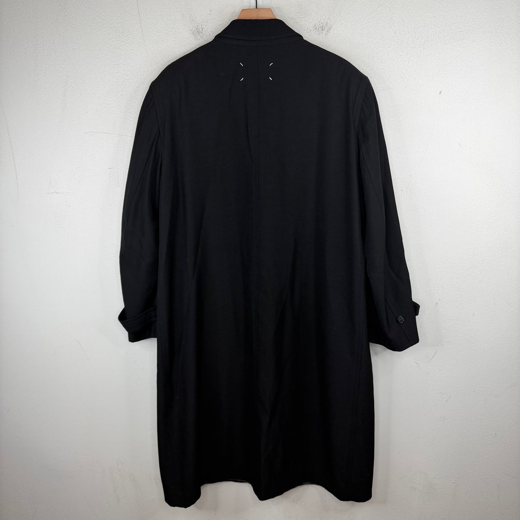 Margiela Black Strap Cuff Trench Coat