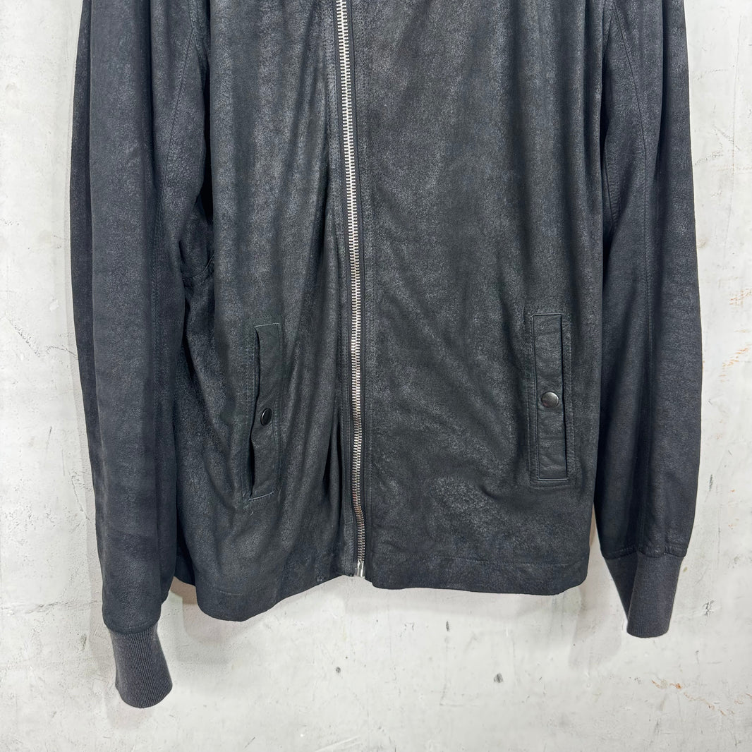 Rick Owens Blistered Leather Scuba Jacket