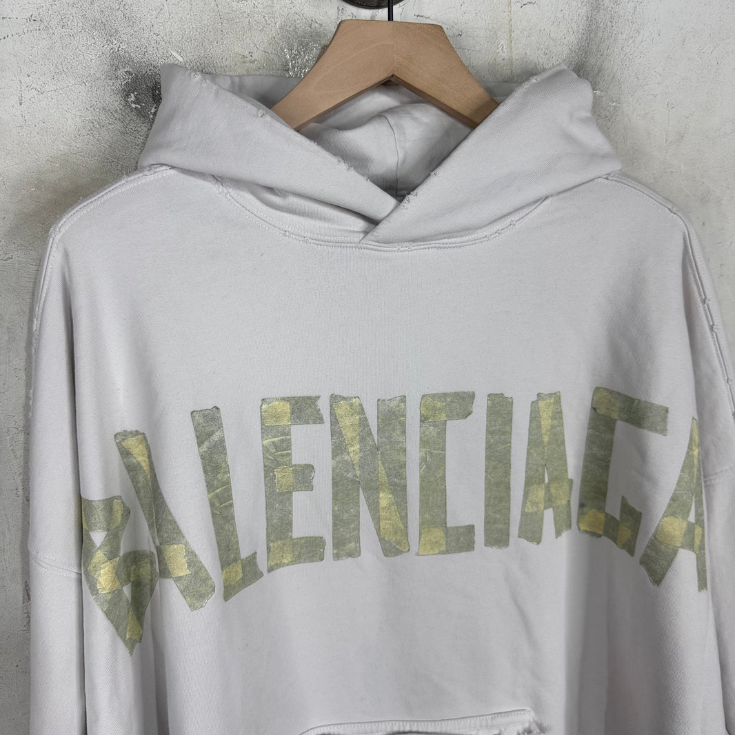 Balenciaga White Tape Hoodie