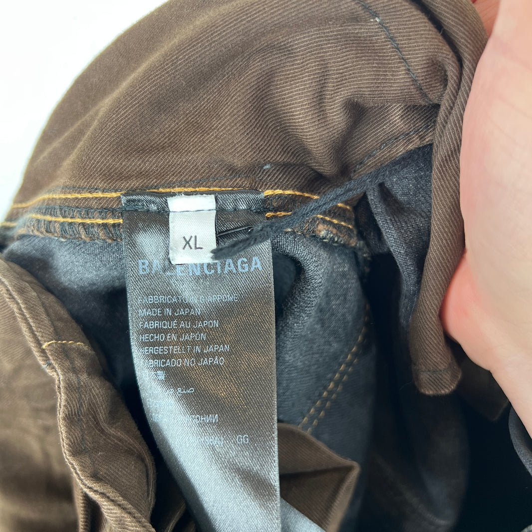 Balenciaga Washed Denim Convertible Cargo Pants