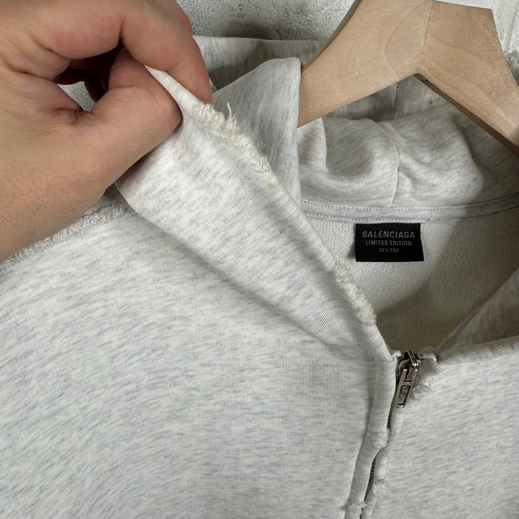 Balenciaga Grey Archive Music Zip Hoodie