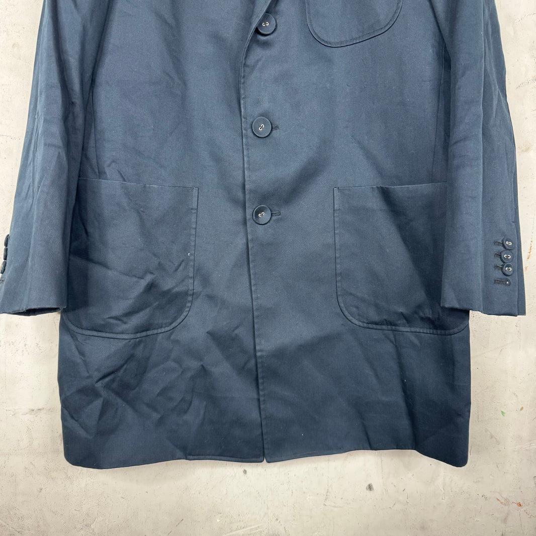 Thom Browne Navy Mid-Length Coat