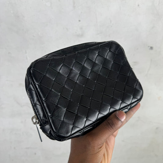Bottega Veneta Black Woven Mini Pouch