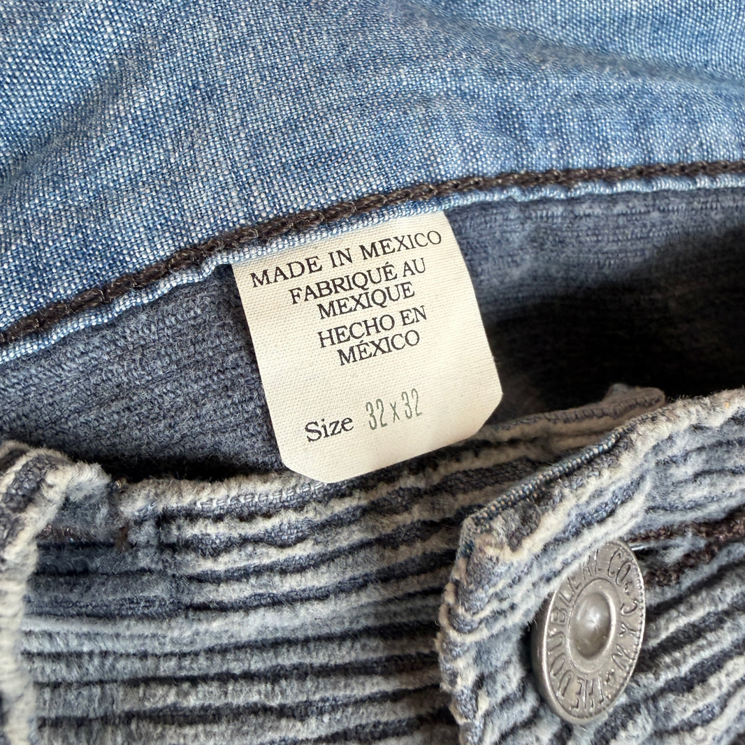 RRL Distressed Repaired Corduroy Pants