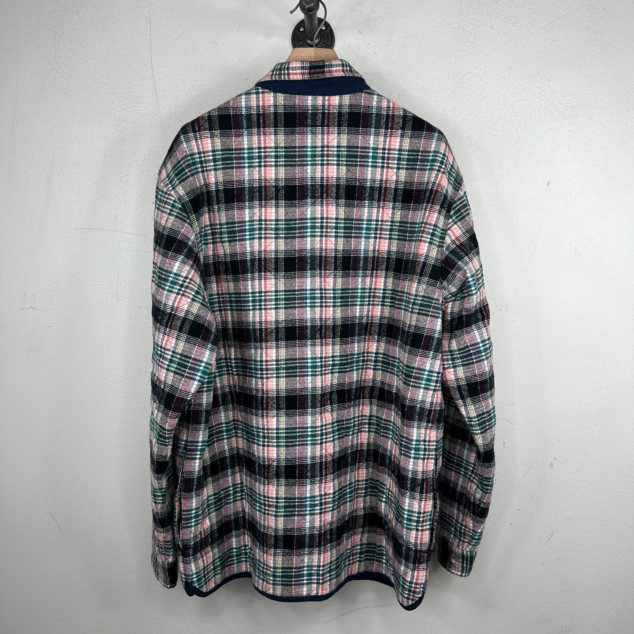 Supreme Quilted Plaid Zip Up Jacket