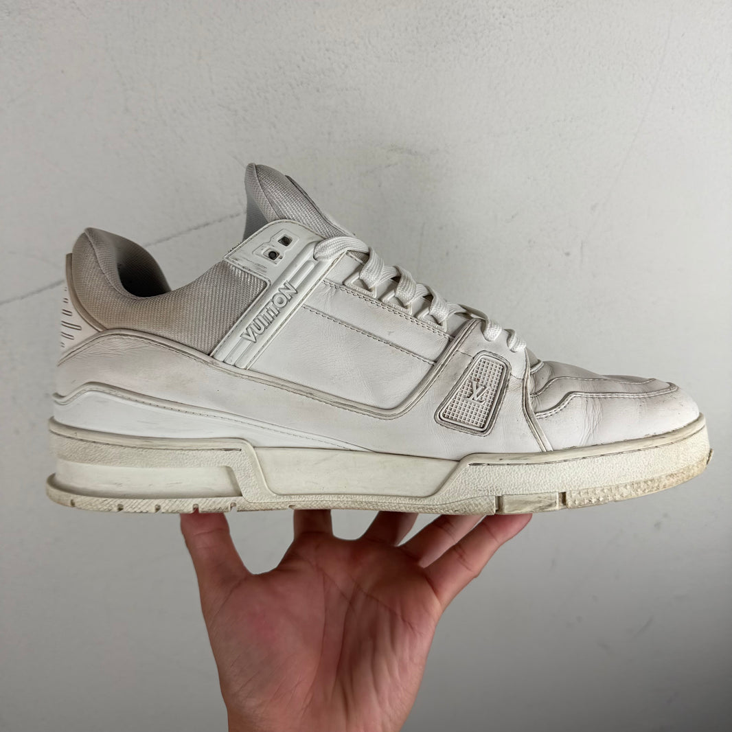 Louis Vuitton White/Gray Trainer Sneakers