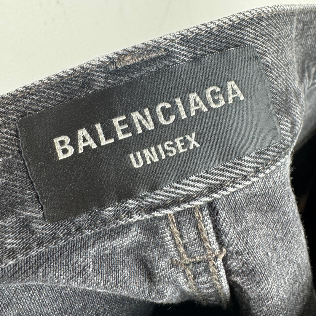 Balenciaga Black Waxed Jeans