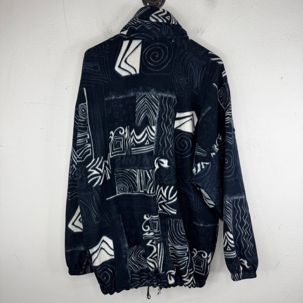 Balenciaga Spiral Abstract Fleece Zip Jacket