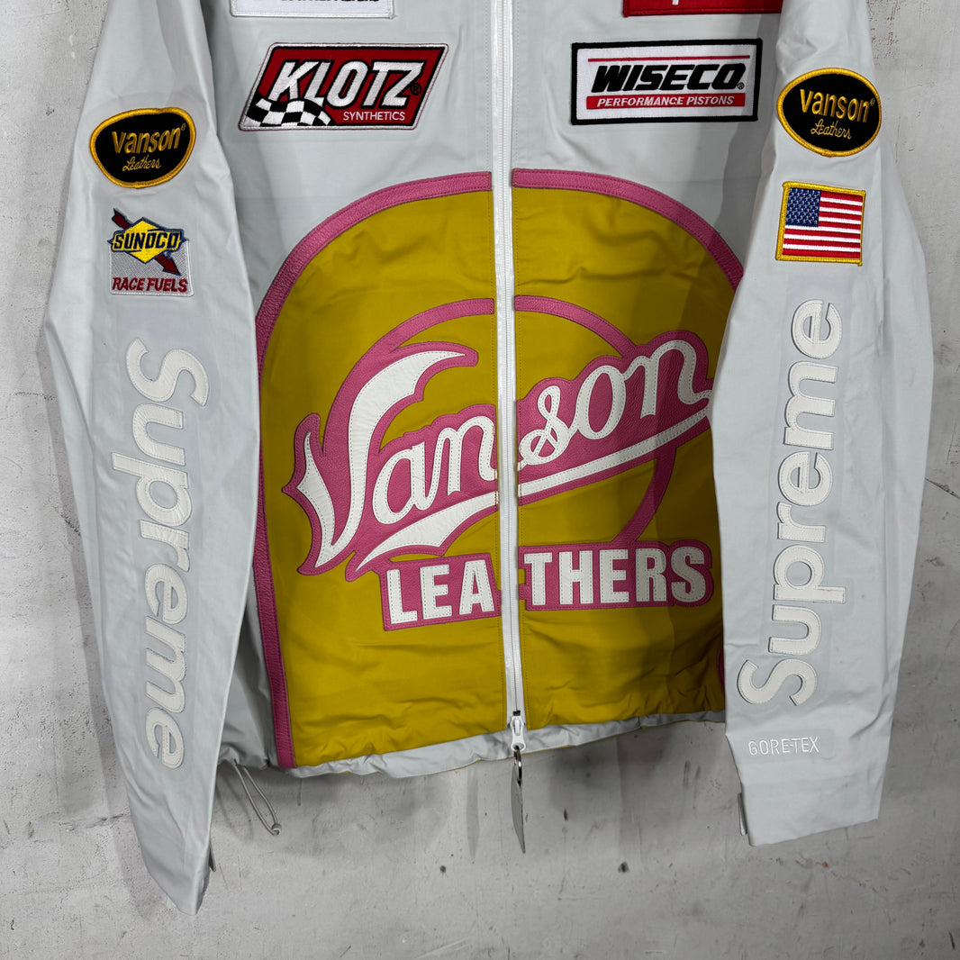 Supreme x Vanson White/Pink/Yellow Rain Jacket
