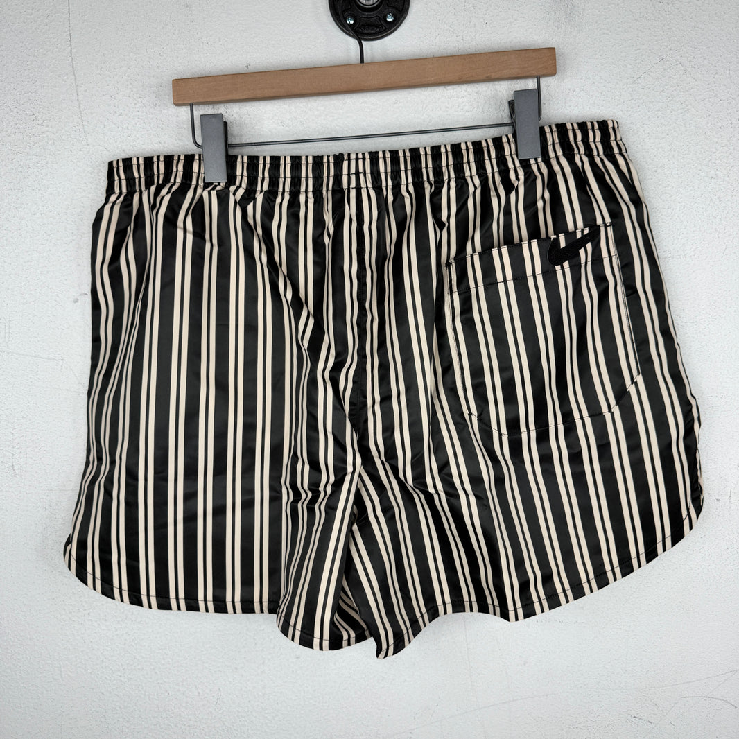 Bode Nike Black Stripped Swim Trunks