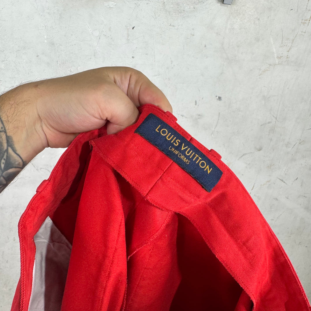 Louis Vuitton Red Uniformes Carpenter Pants