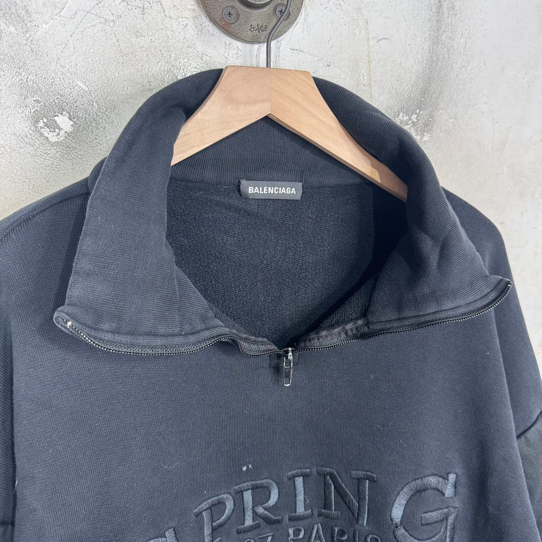 Balenciaga Spring Embroidered 1/4 Zip