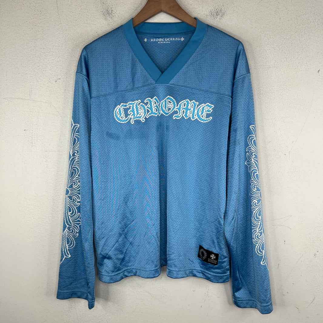 Chrome Hearts Blue Sports Warm-Up Jersey