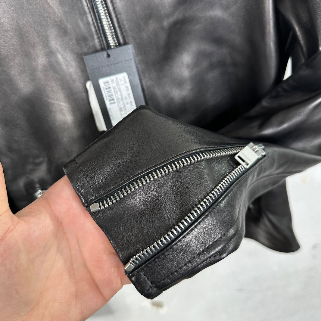 Saint Laurent Leather Cafe Racer Jacket
