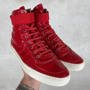 Raf Simons Red Leather Vandal Sneakers