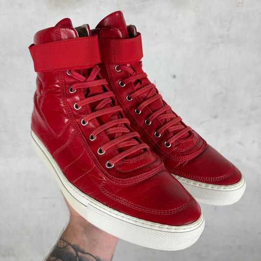 Raf Simons Red Leather Vandal Sneakers