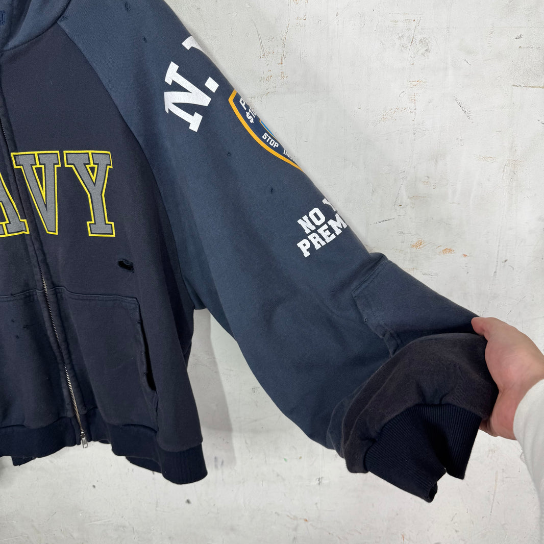 Project G/R Navy Reconstructed Hoodie
