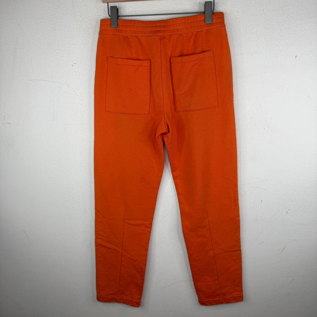 Helmut Lang Orange Pleated Slim Sweatpants