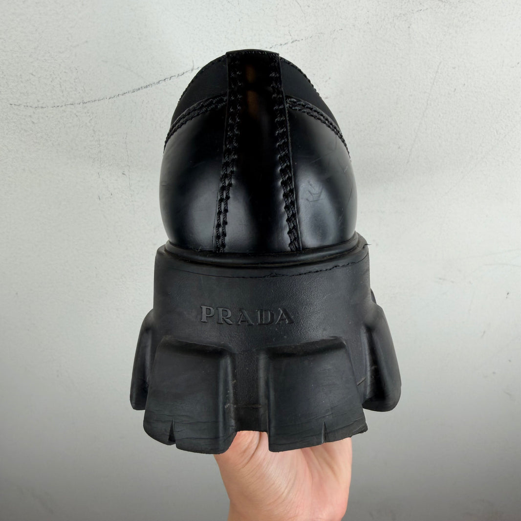 Prada Nylon/Leather Monolith Derbies