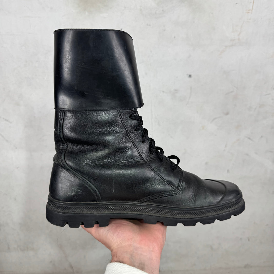 Helmut Lang Buckled Combat Boots