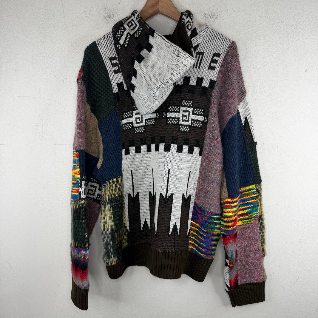 Supreme Patchwork Hooded Knit Sweater