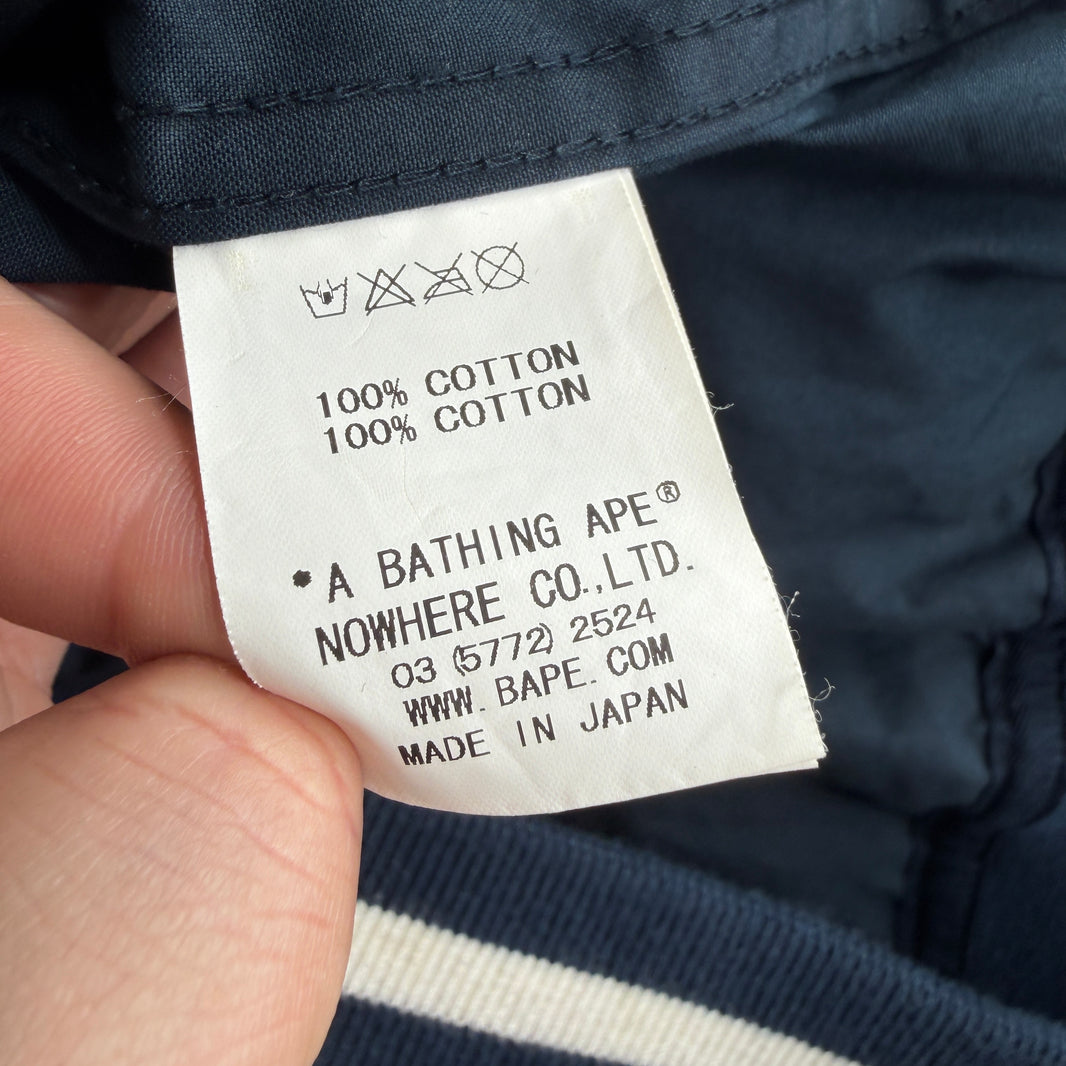 Bape Navy Cotton Varsity Jacket