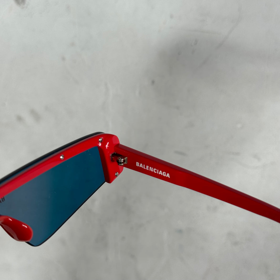 Balenciaga BB0003S Red Reflective Sunglasses